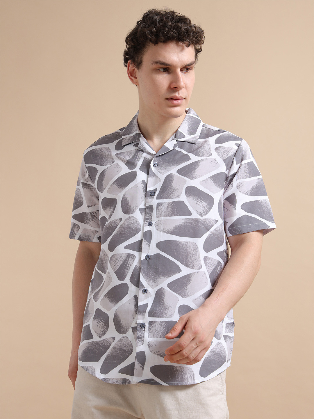 StitchX Men Short Sleeve Zaraffah Printed Shirt
