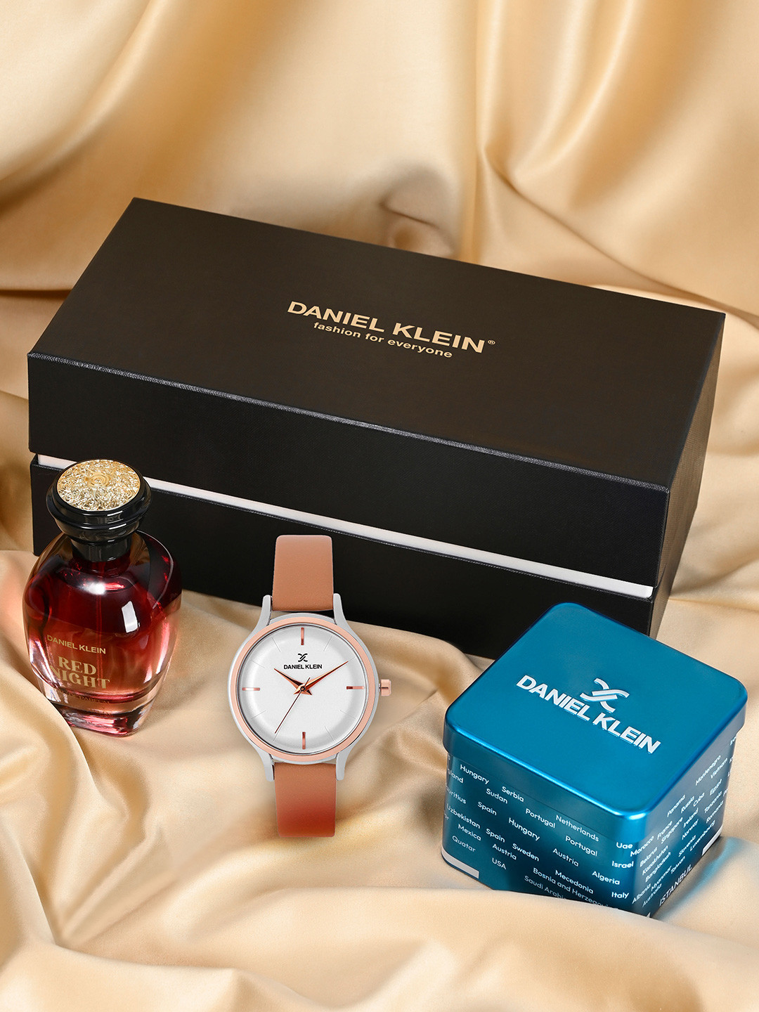 Daniel Klein Women Watch Gift Set DKC002-4-Brown