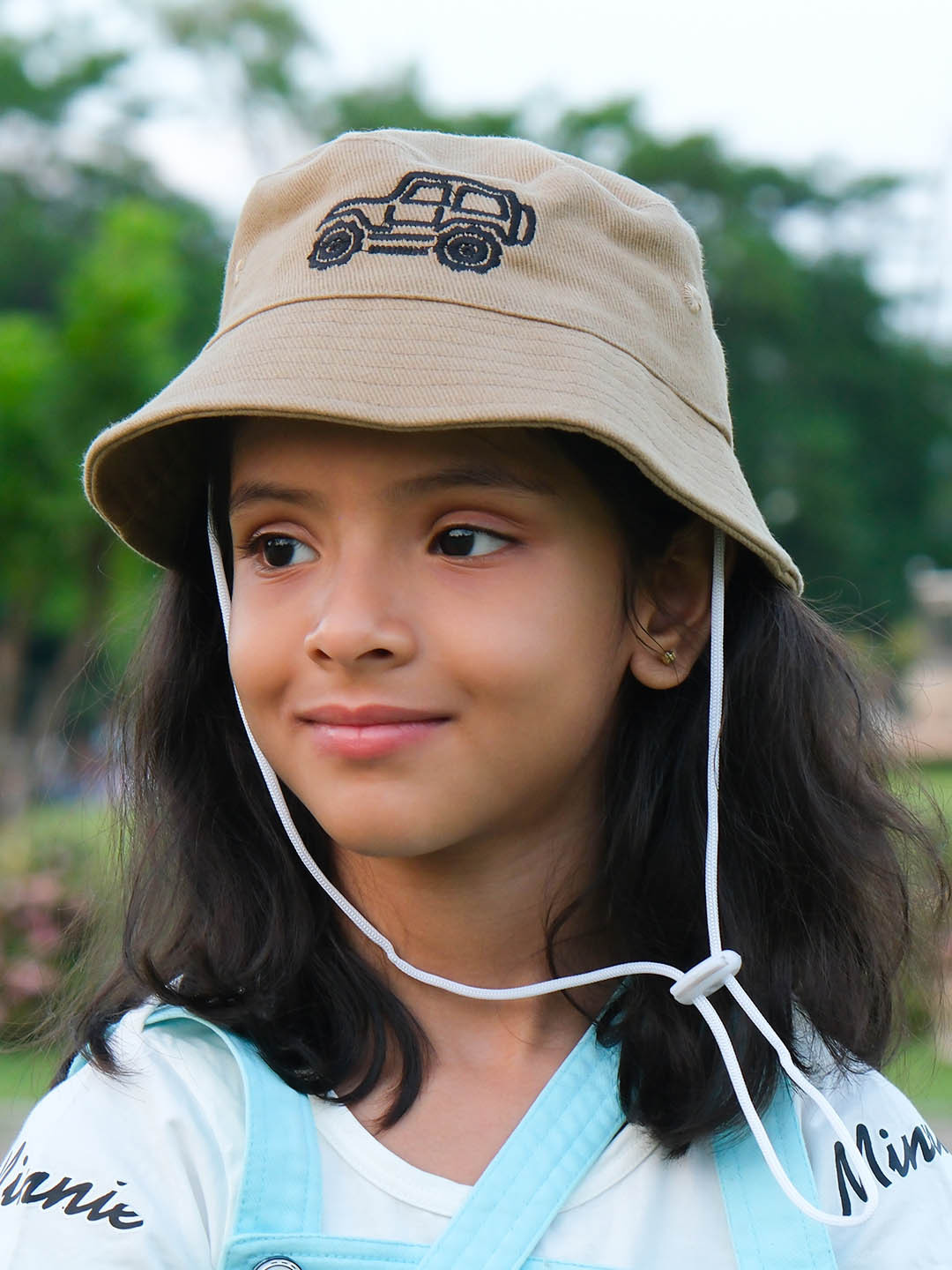 DukieKooky Kids Car Embroidered Cotton Bucket Hat
