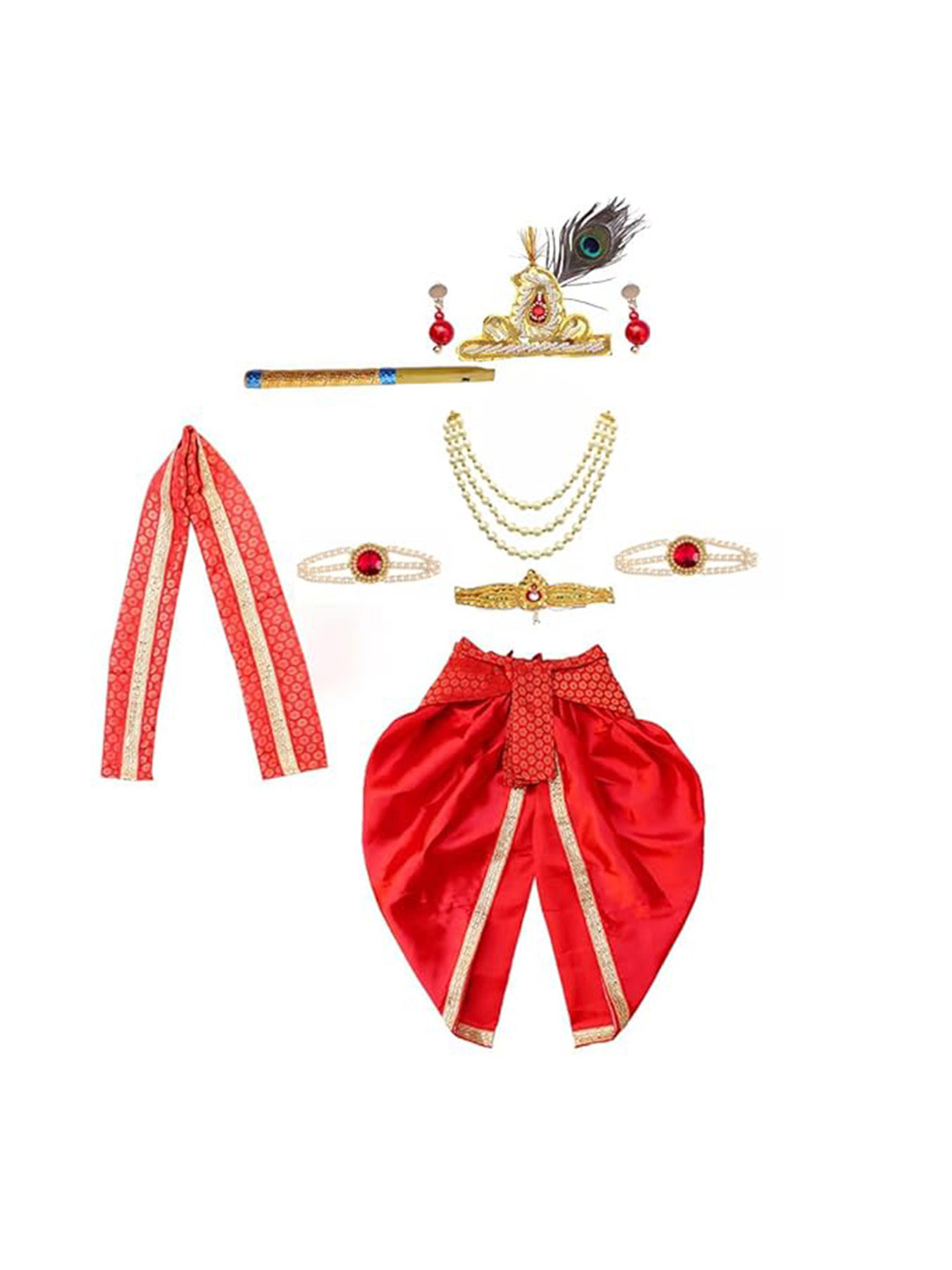 itsmycostume Boys Krishna Dress Costume Set with Accessories