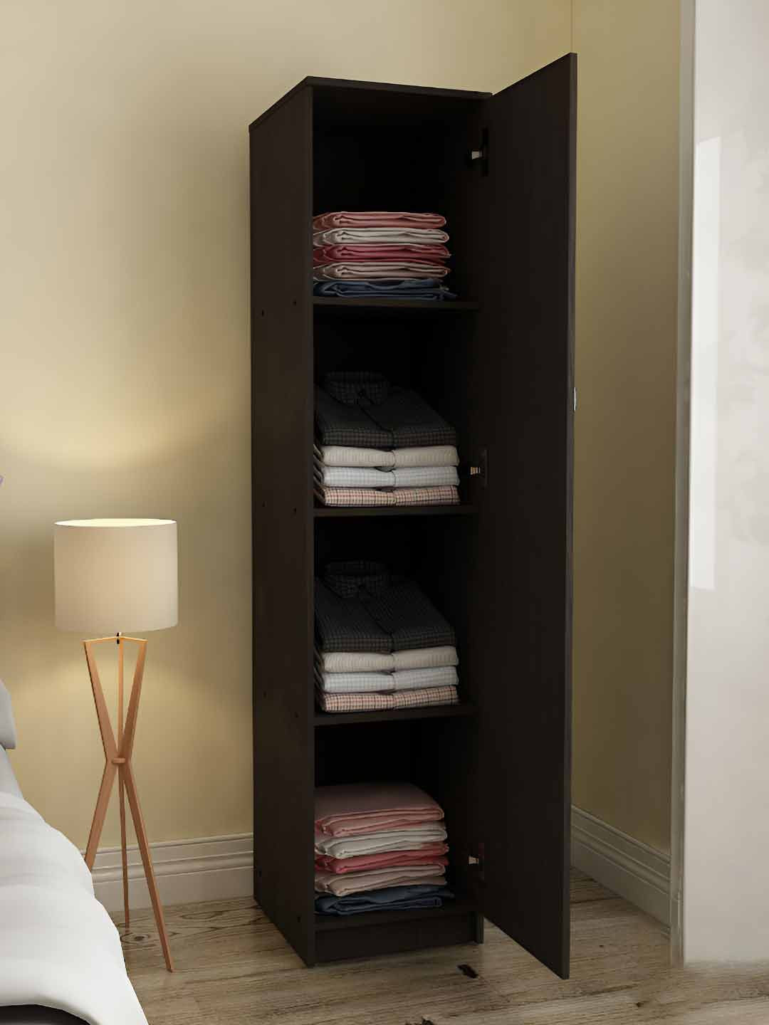 SIVOM Brown Wooden Multi-Utility Wardrobe