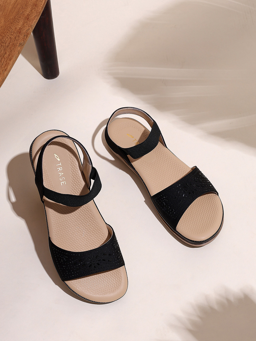 TRASE Sandiva Women Embellished Open Toe Flats