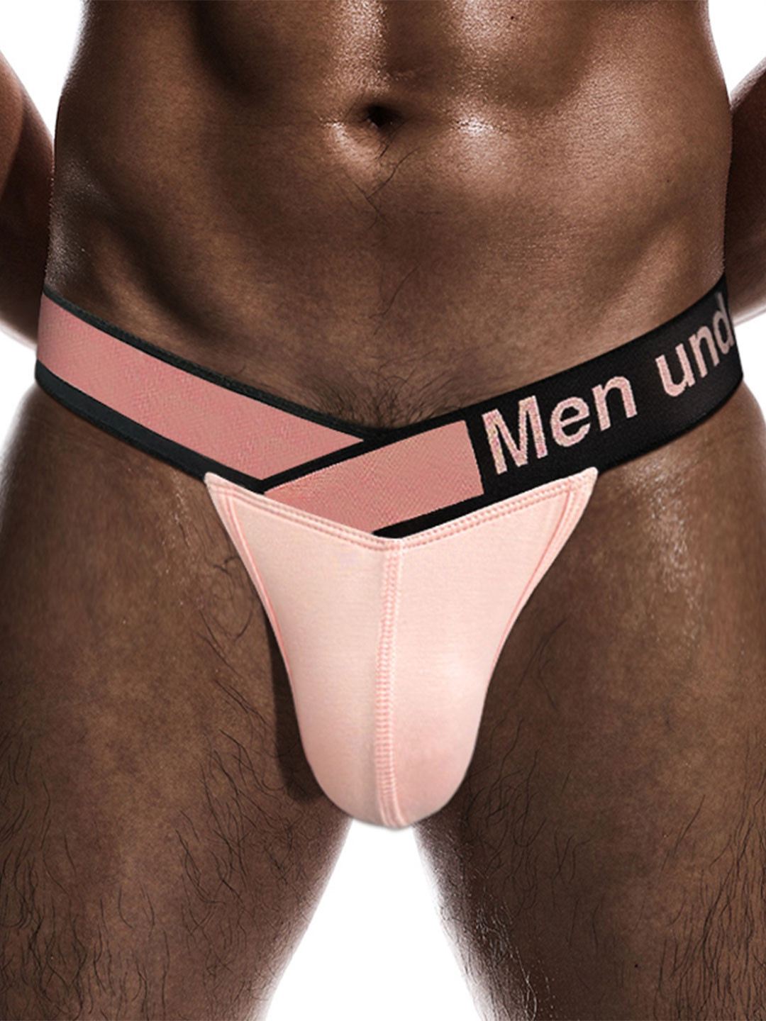 PUMP CLUB Mid-Rise Ergonomic Design Thong Briefs MP236-Pink-M