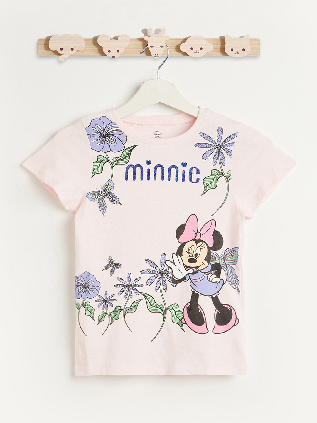 Juniors by Babyshop Girls Mickey Mouse Printed Raw Edge T-shirt
