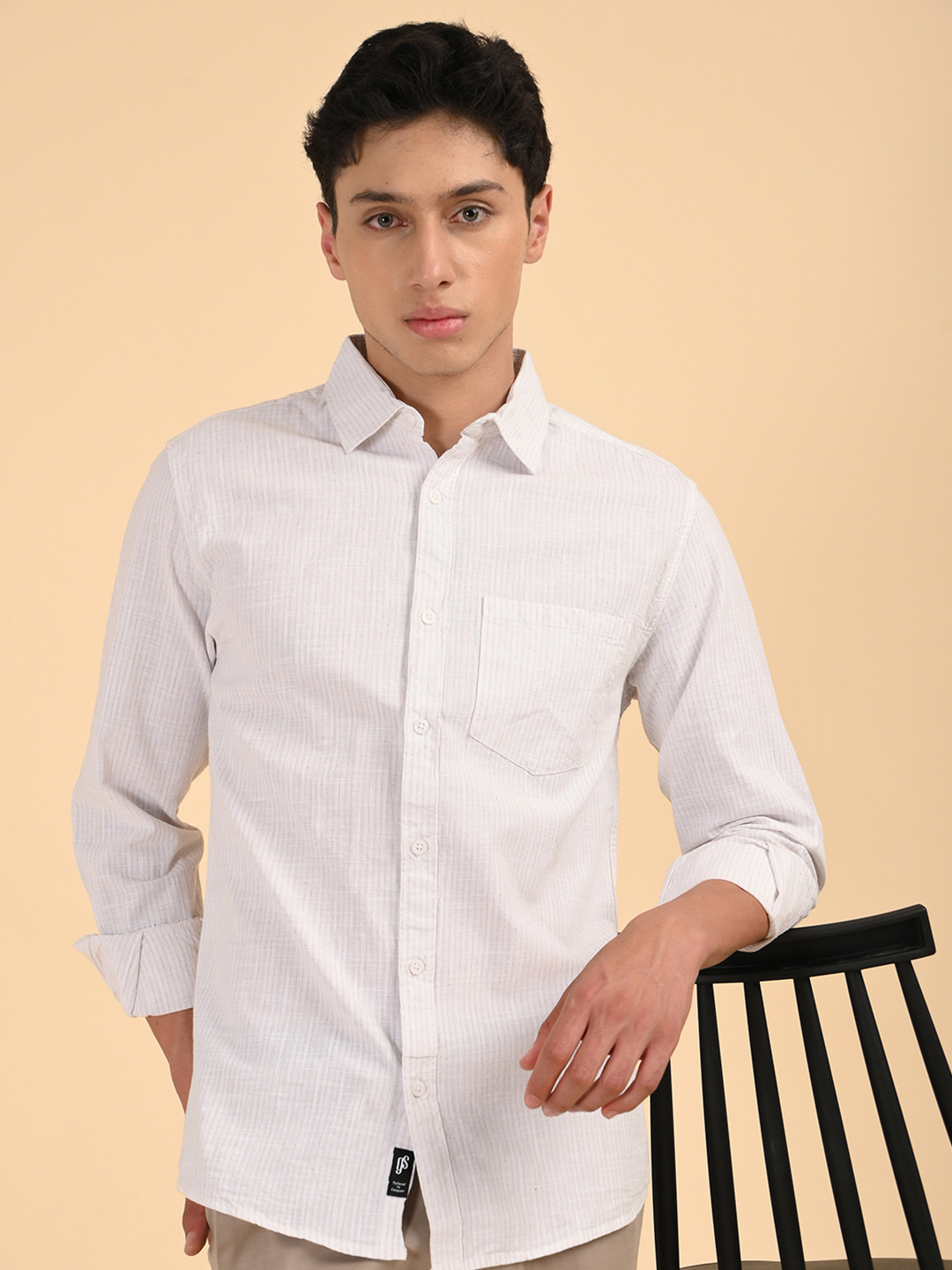 Guns & Sons Men Vertical Striped Contemporary Regular Fit Casual Shirt