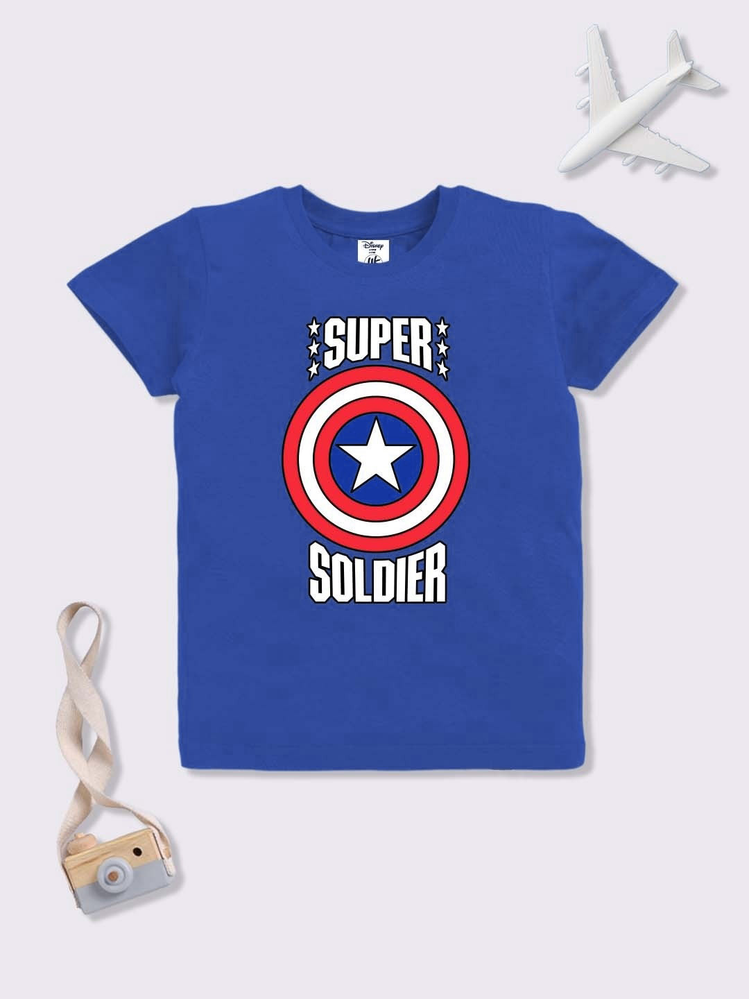 YK Disney Boys Captain America Printed T-shirt
