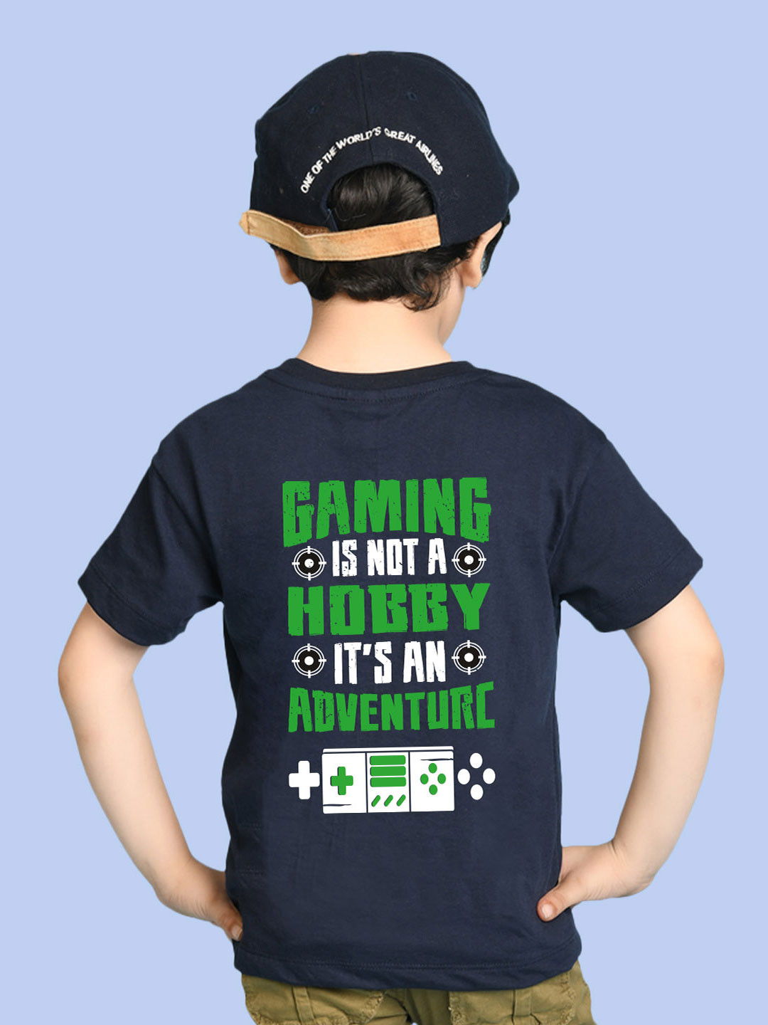 NUSYL Boys Gaming is Not A Hobby Printed Drop-Shoulder Sleeves Oversized T-shirt