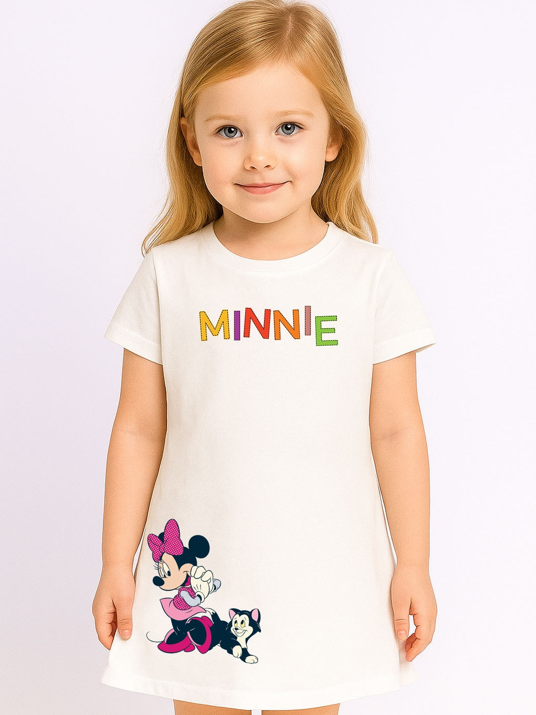 YK Disney Minnie Printed A-Line Dress