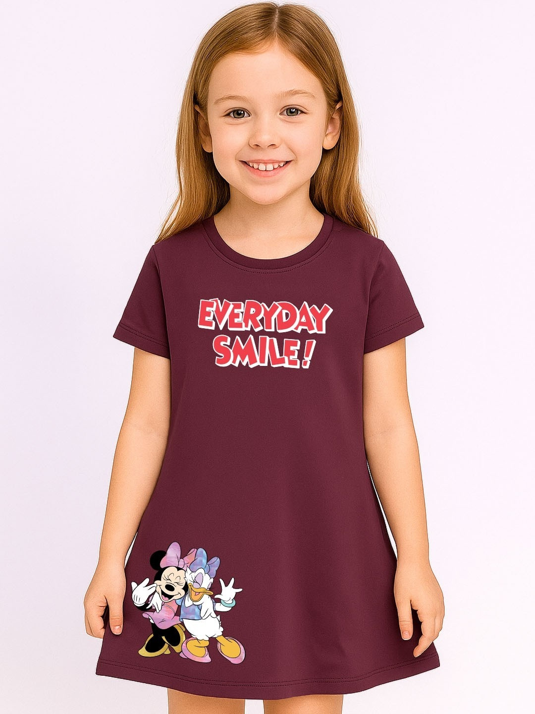 YK Disney Minnie And Daisy Printed A-Line Dress
