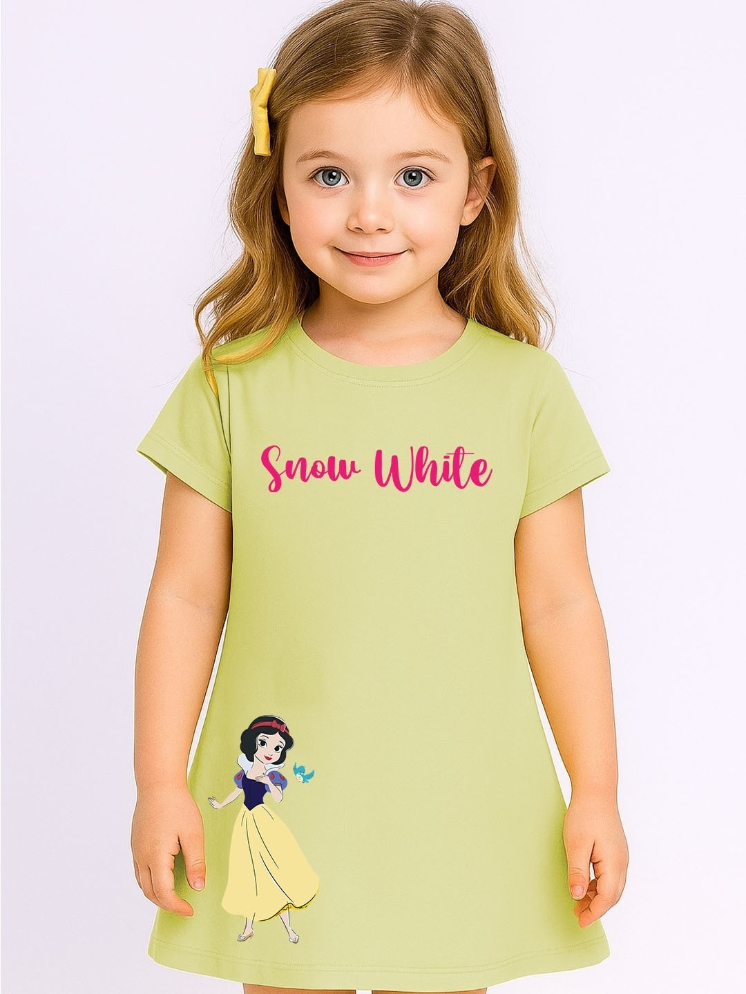 YK Disney Anna Printed A-Line Dress