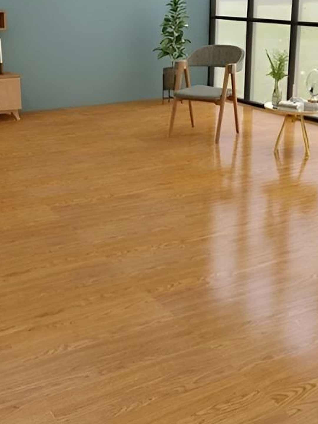 INDIAN ROYALS Brown Patterned Waterproof Shock Resistant Eco Friendly Flooring Planks