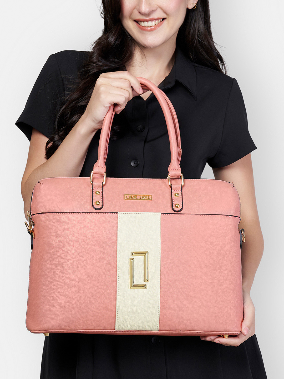 LAVIE LUXE Welsy Women 1-Compartment Easy Carry Structured Laptop Handbag