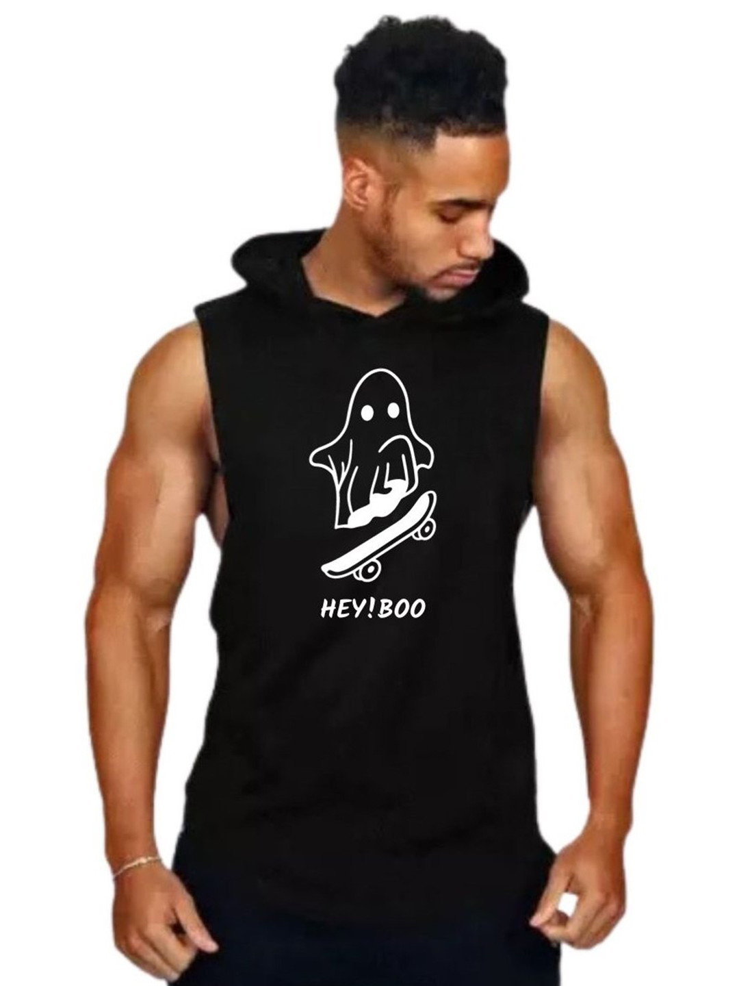 Fashnobic Men Linen Raw Edge T-shirt