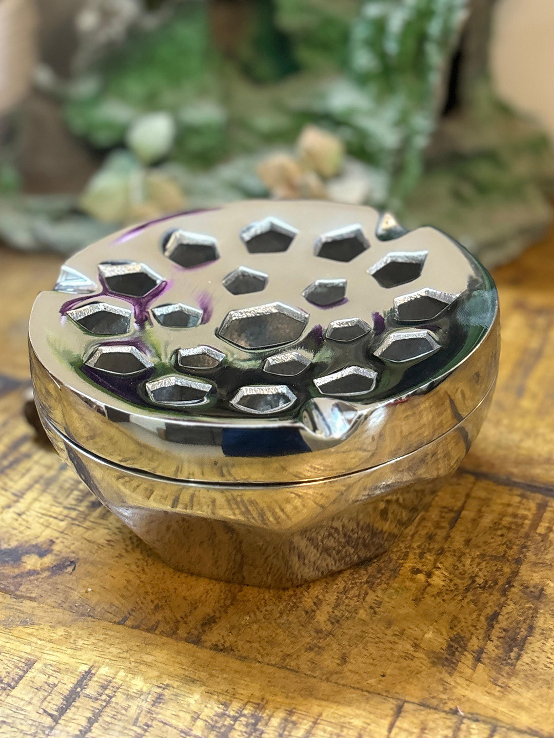 PURI Silver-Toned Single Aluminium Ash Trays