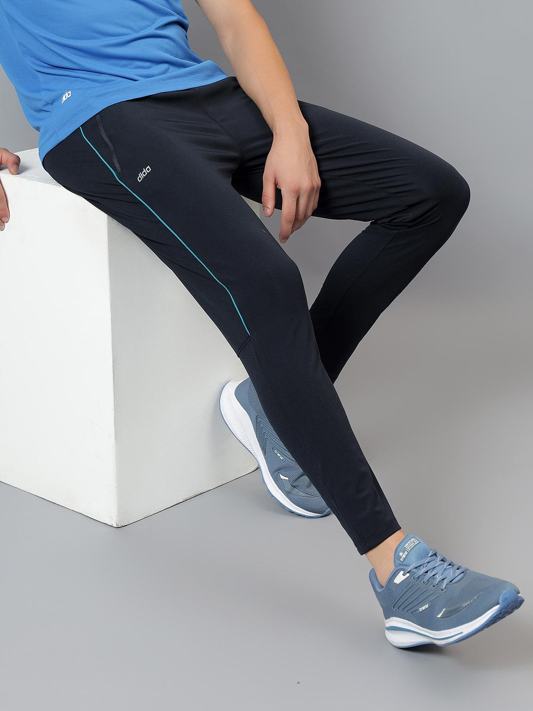 DIDA Men Poly Catania Track Pants With Contrast Piping