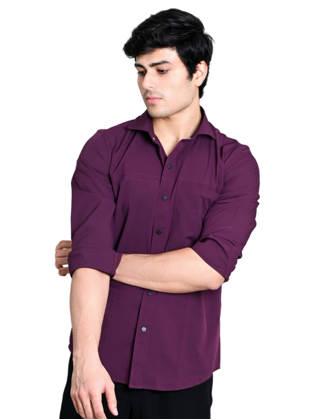 Suture Craft Standard Slim Fit Imported Wrinkle Free Designer Pockets Casual Wear Shirt