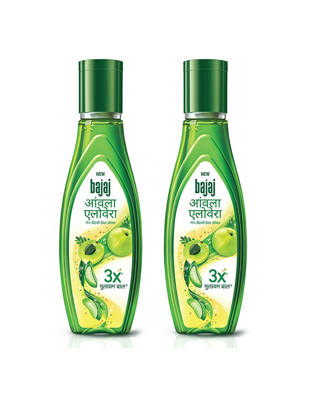 BAJAJ CONSUMER CARE Set Of 2 Amla Aloevera Non-Sticky Hair Oil - 500ml Each