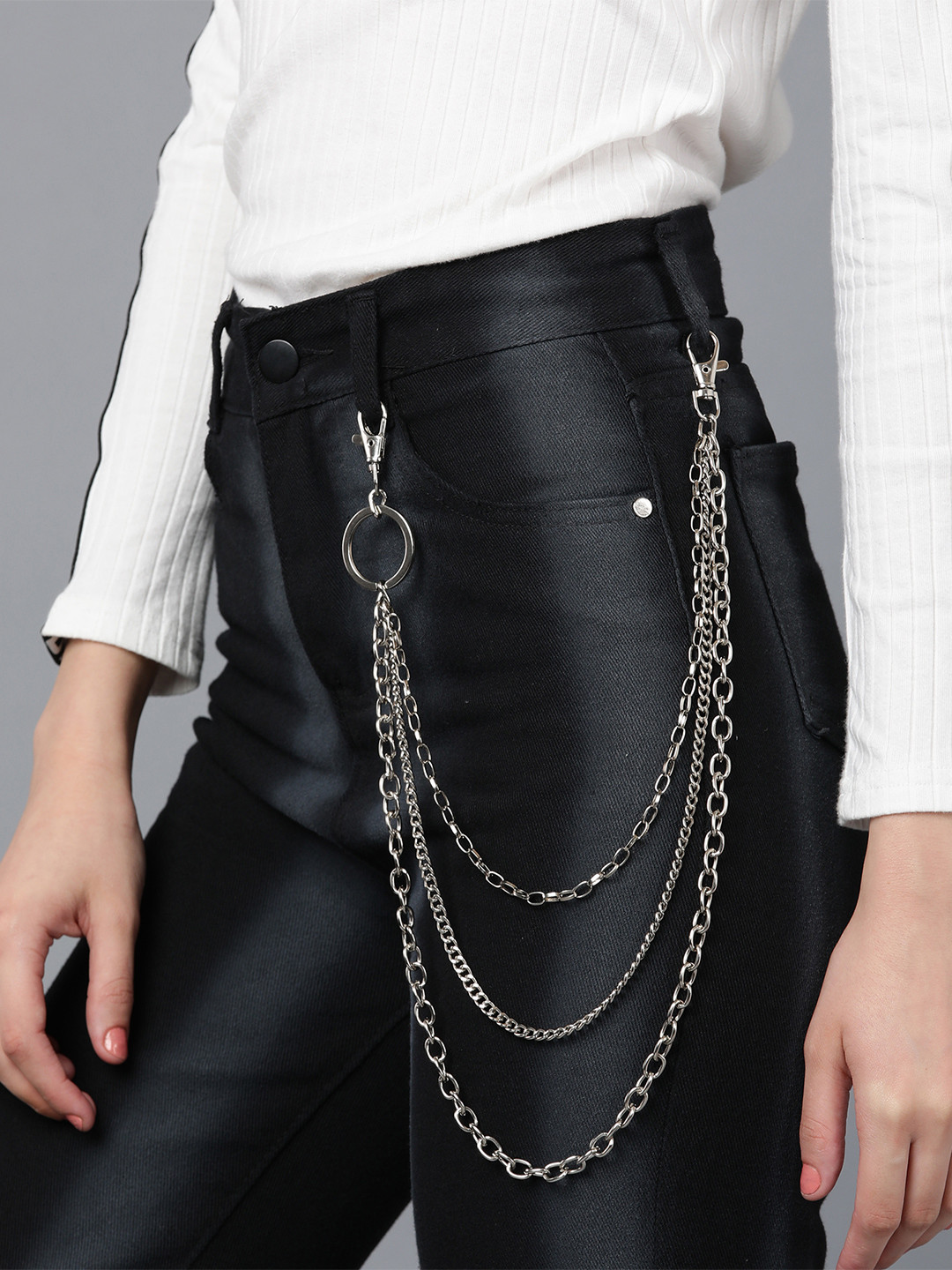Its 4 You Silver-Plated Layered Hip Chain