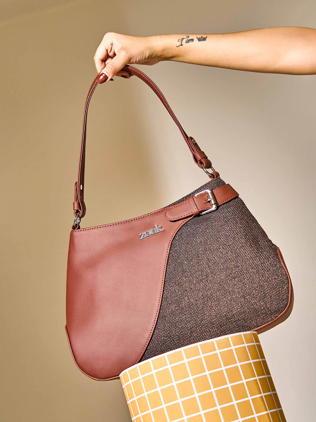Alt by Zouk  Ira Bristel Textured Structured Handheld Bag