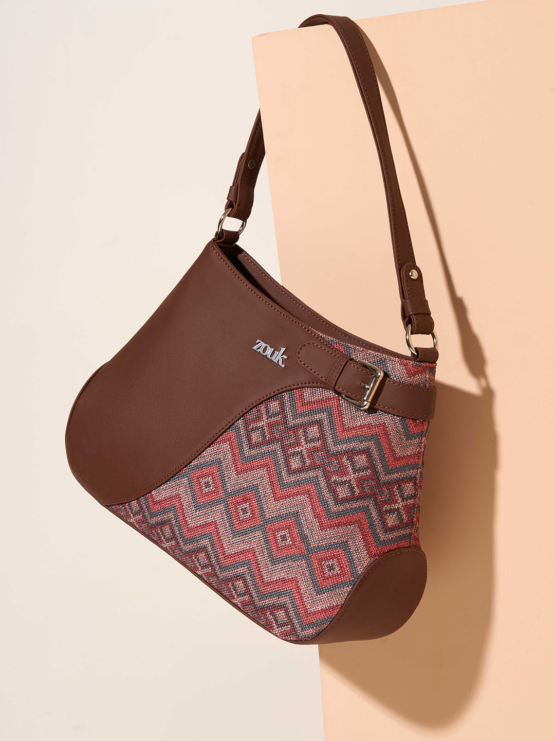 Alt by Zouk  Gwalior Weaves Printed Leather Structured Handheld Bag