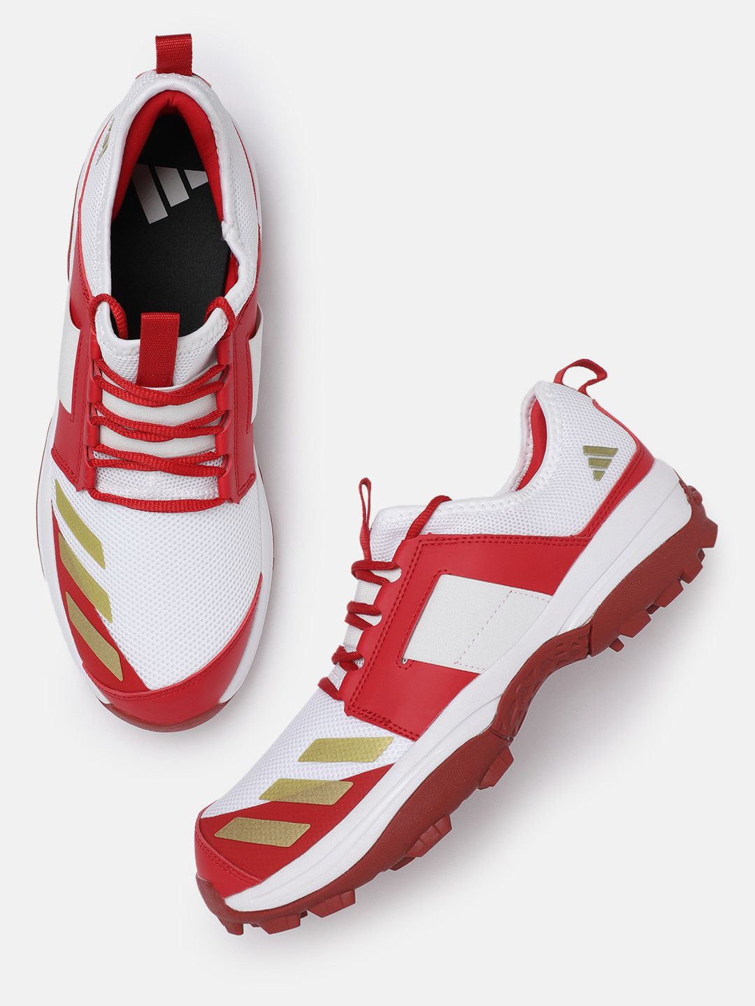 ADIDAS Men Cricup 23 Brand Logo Printed Cricket Shoes