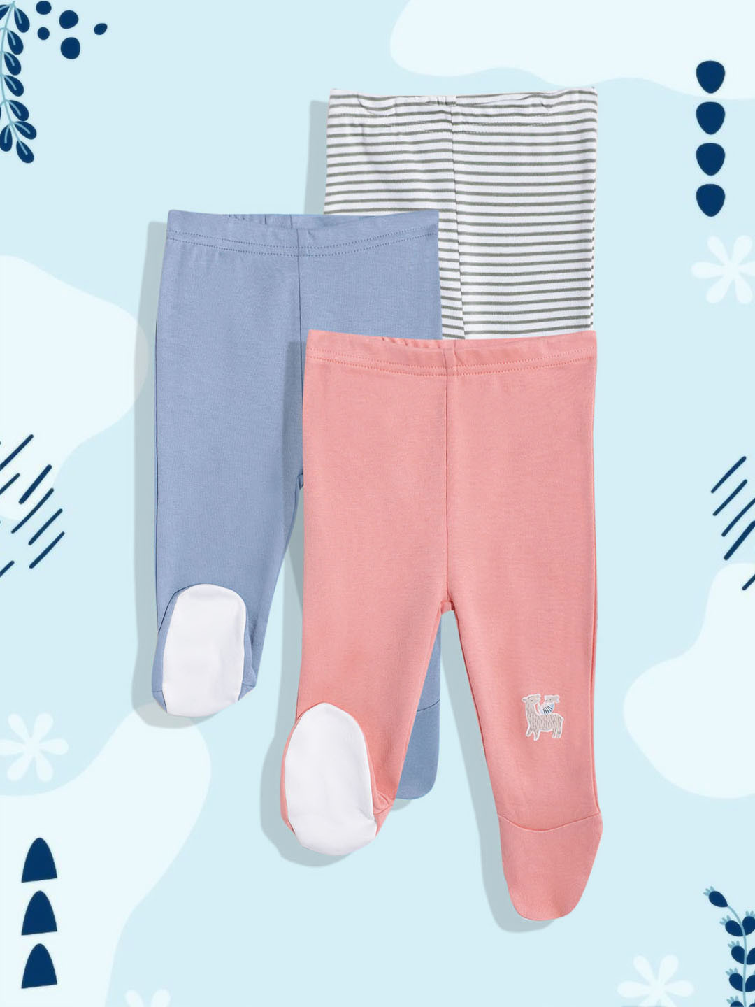 mothercare Pack of 3 Boys Multicolour Hand Crafted Full-Coverage Leggings