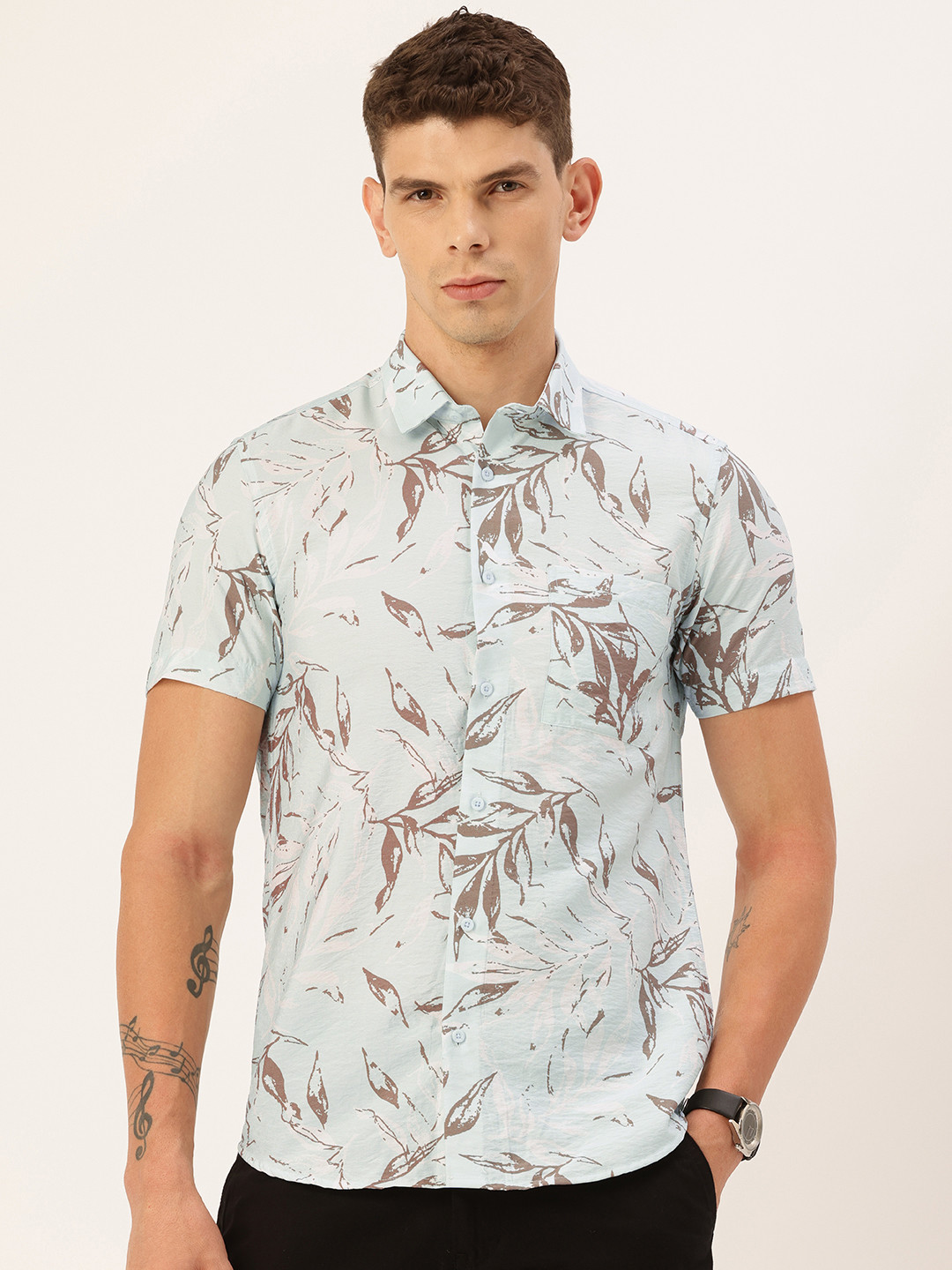 Integriti Slim Fit Tropical Printed Casual Shirt