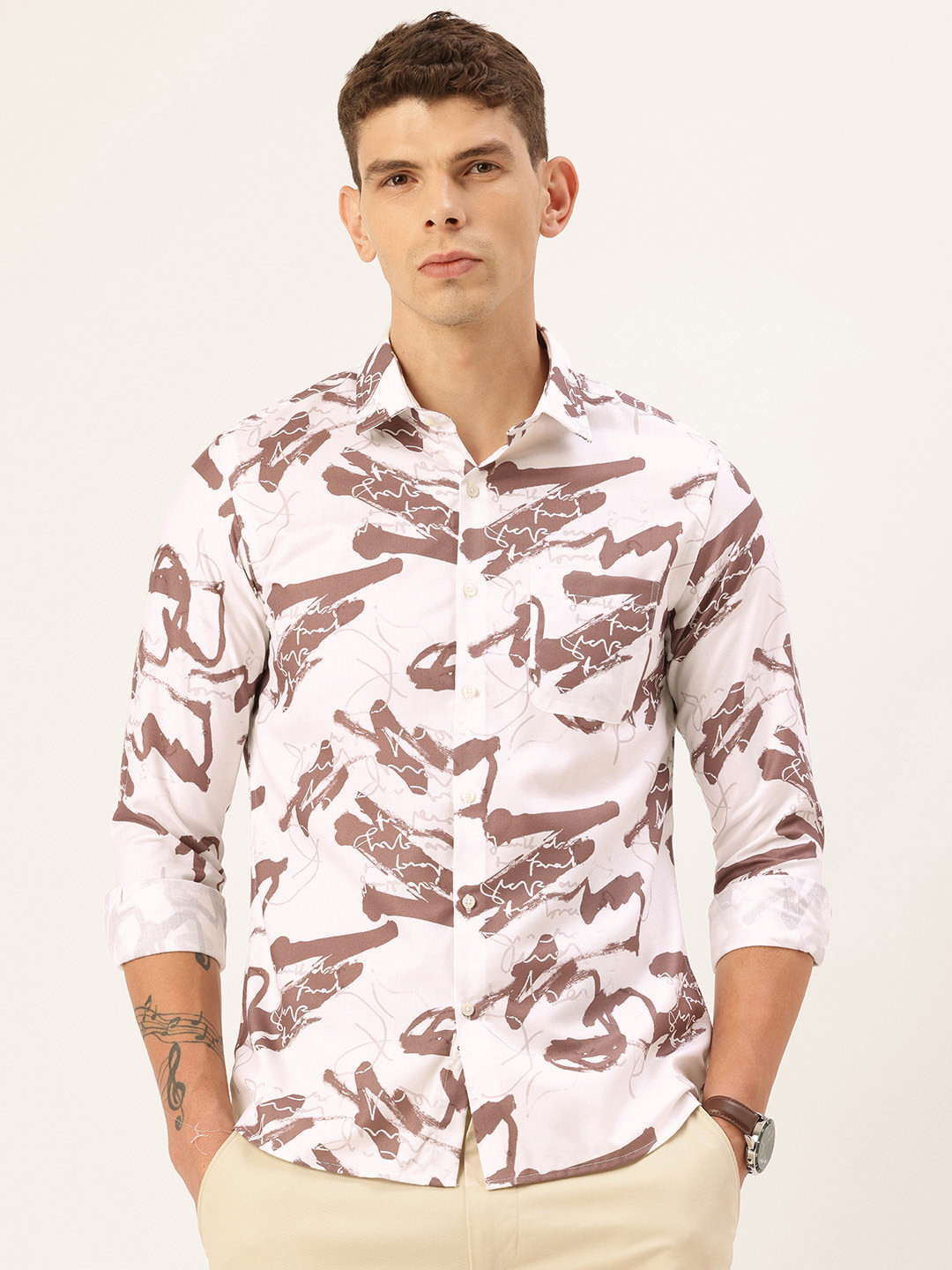 Integriti Slim Fit Printed Casual Shirt