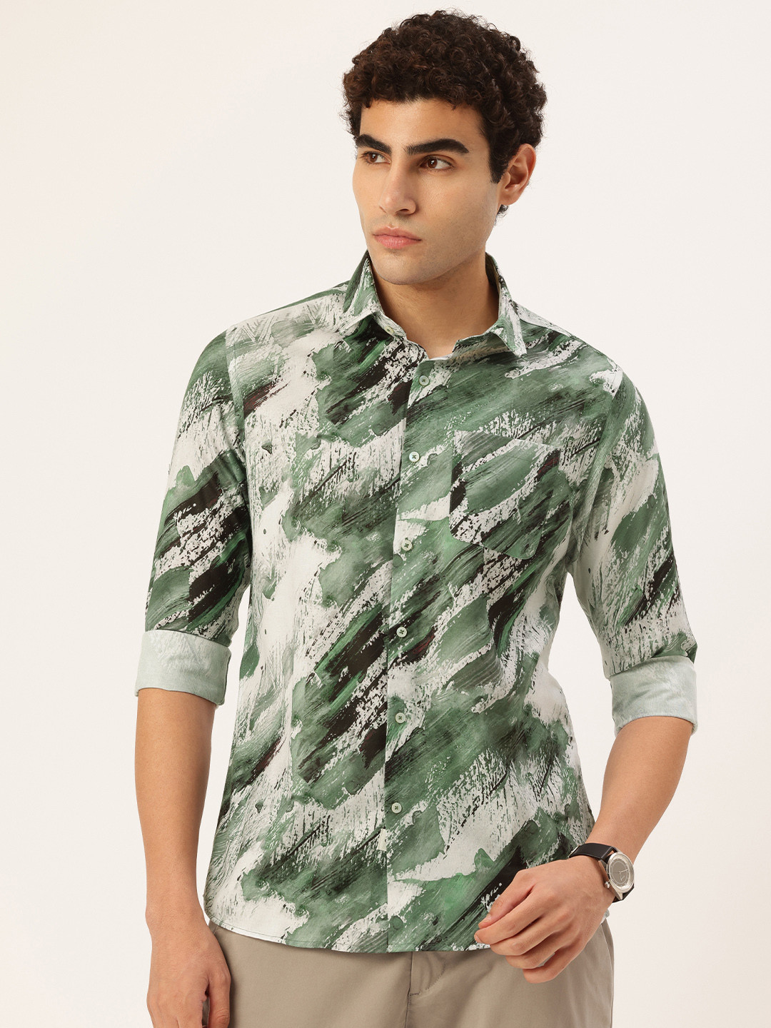 Integriti Slim Fit Printed Casual Shirt