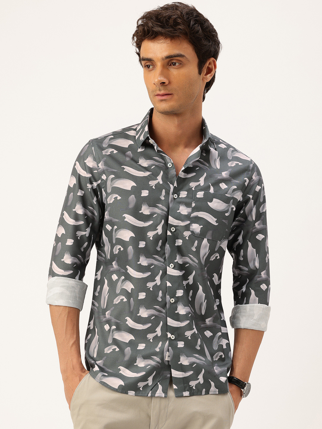 Integriti Slim Fit Printed Casual Shirt