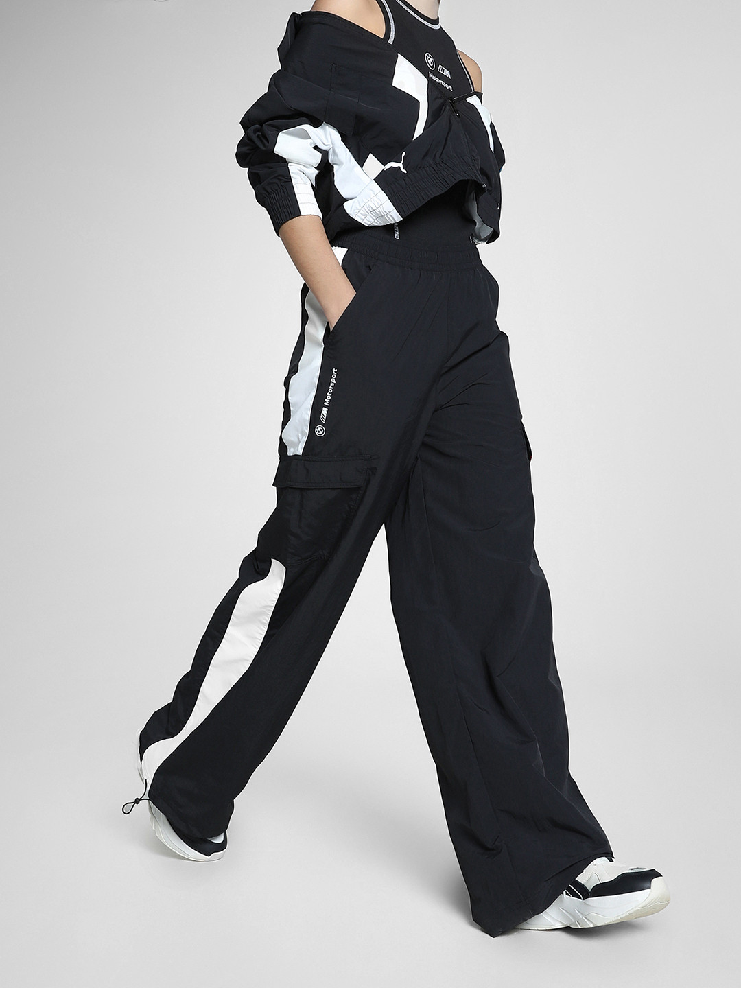 PUMA Motorsport Relaxed Fit Mid-Rise Cargo Trousers