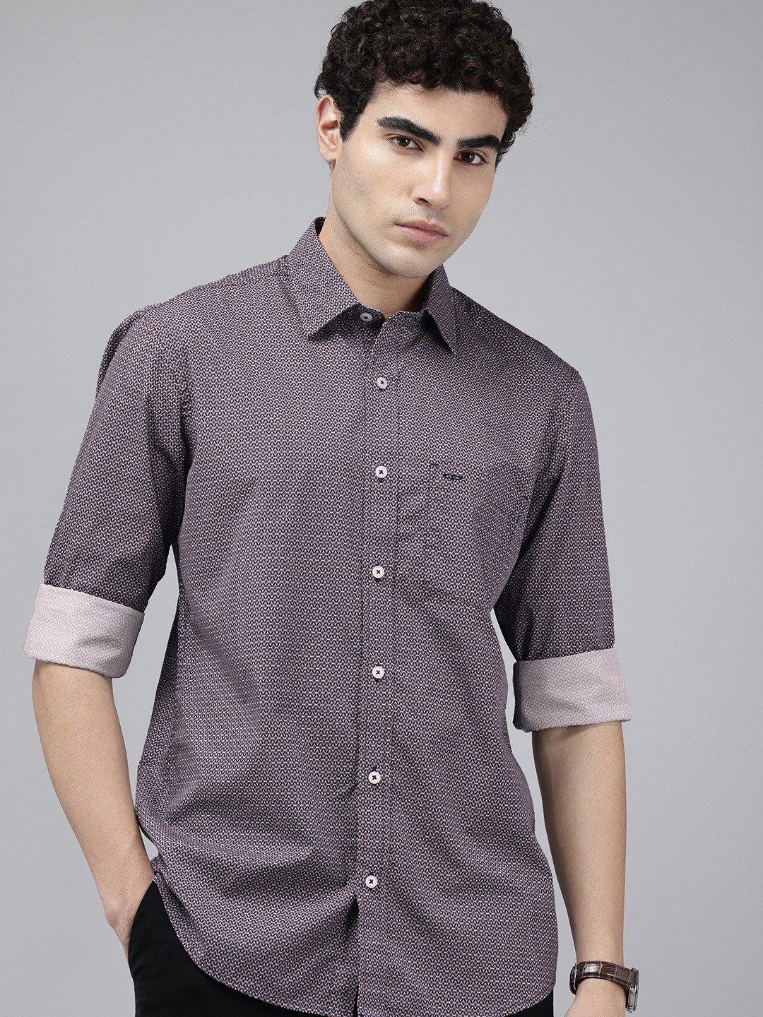 ColorPlus Printed Pure Cotton Casual Shirt