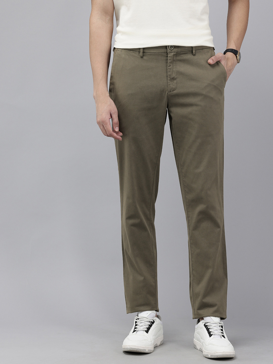 ColorPlus Men Slim Fit Trousers