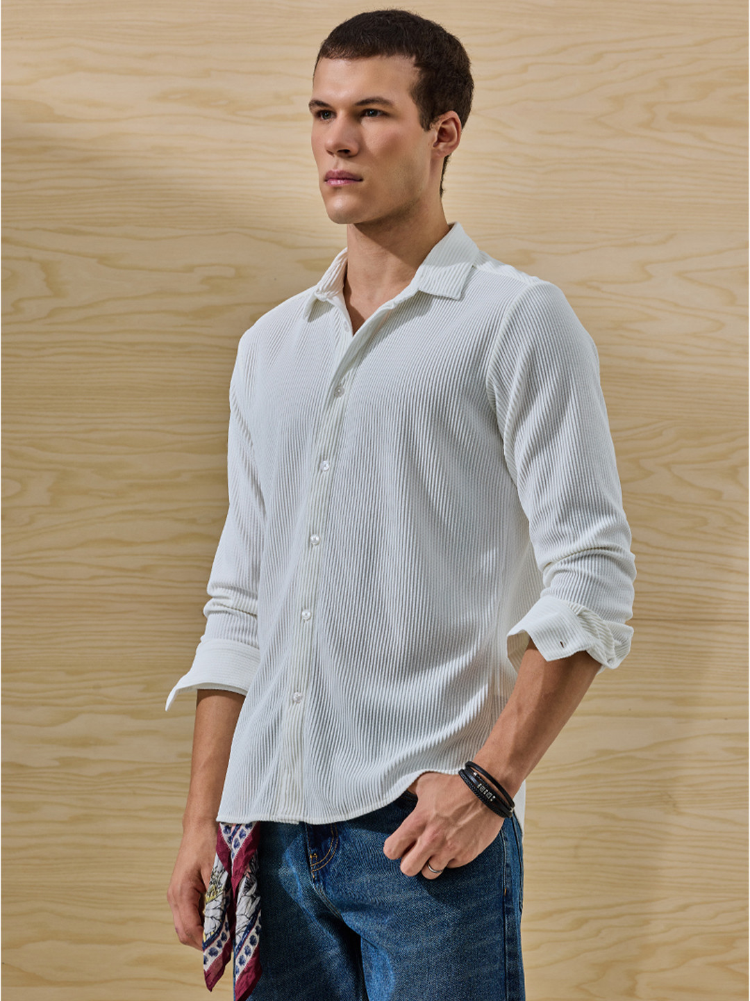 Snitch Slim Fit Stretch Corduroy Shirt