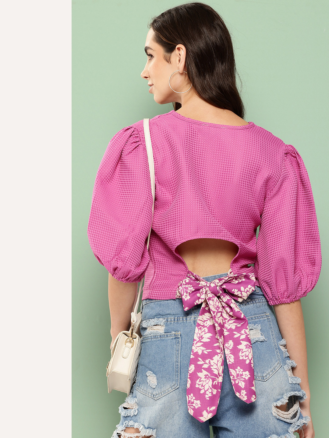 Killer Self-Design Styled Back Crop Top