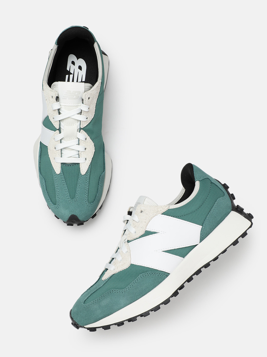 New Balance Unisex 327 Brand Logo Detailing Suede Sneakers