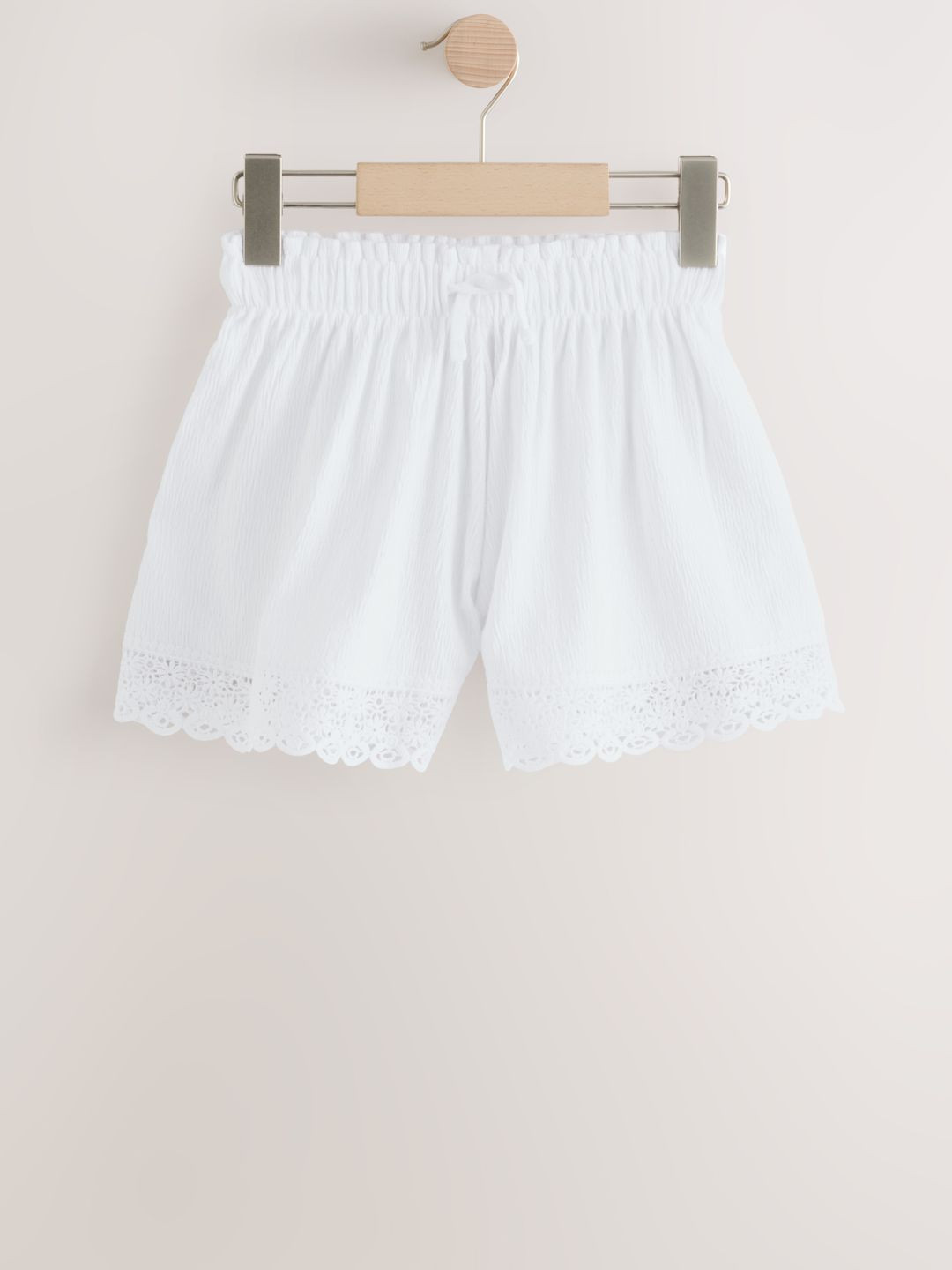 NEXT Girls Lace Trim Pull-on Above Knee Shorts