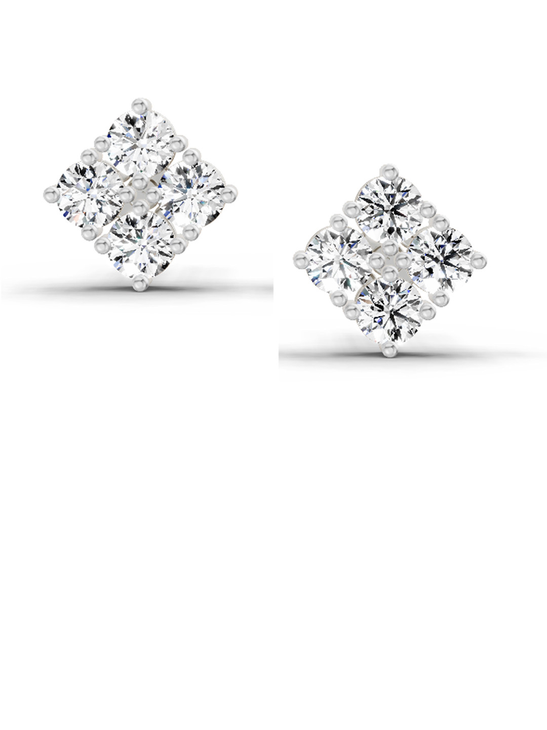 Sparkles 14K White Gold IGI Certified 0.85 Carat Lab Grown Diamond Round Stud Earrings