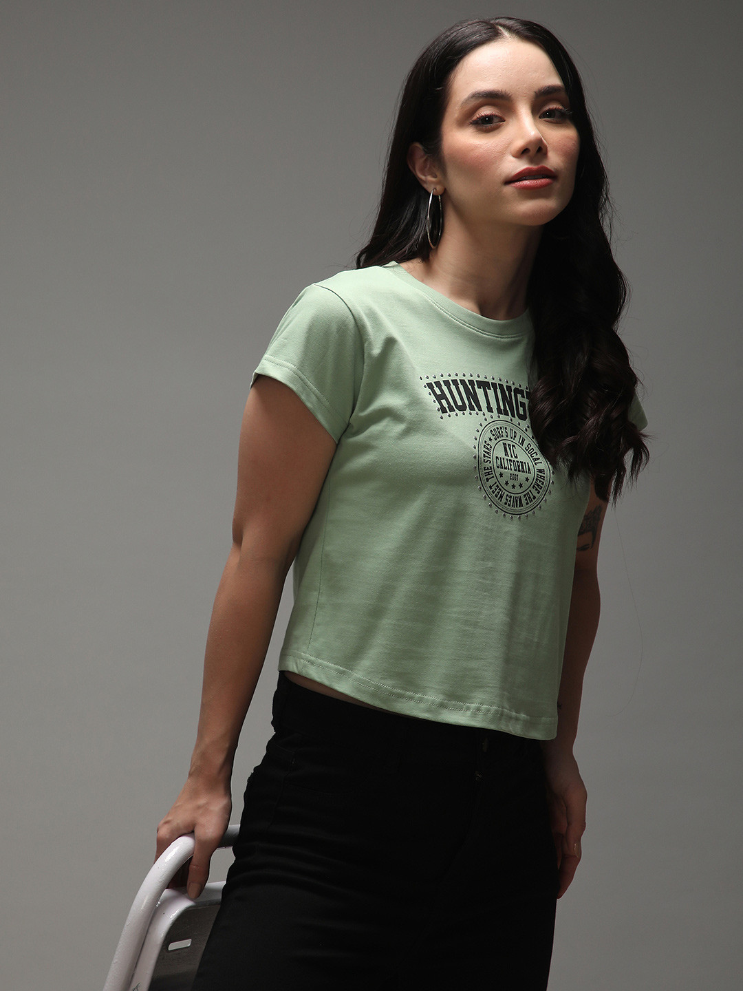 DILLINGER Women Printed Round Neck Regular Fit T-shirt