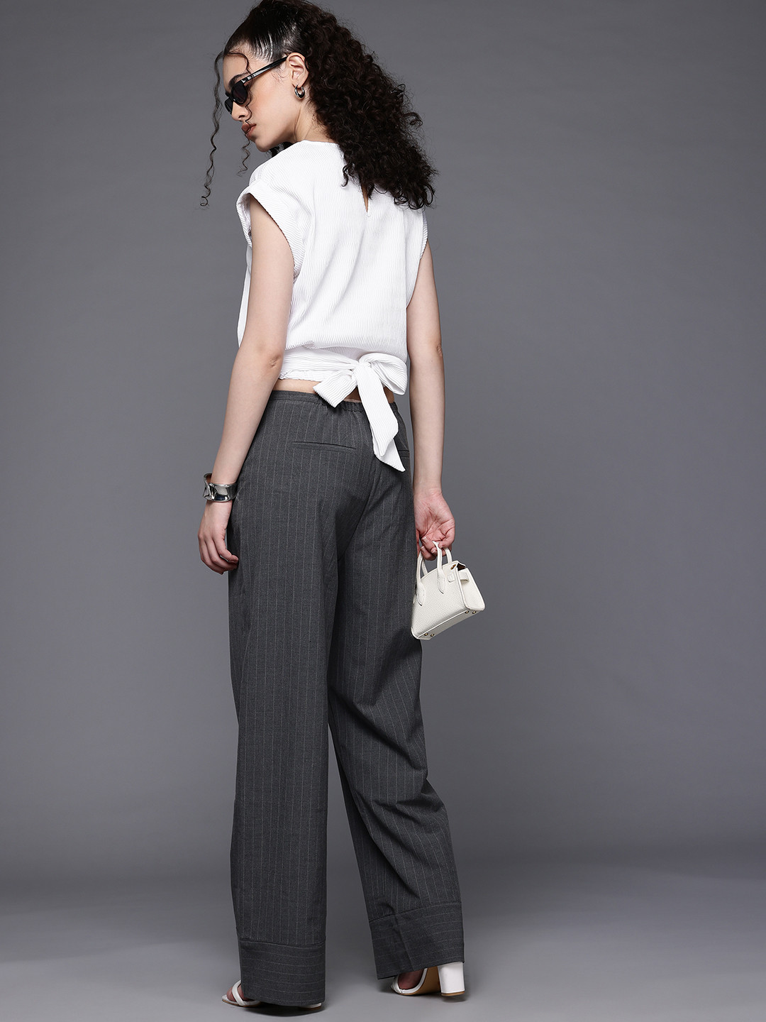 Freehand by The Indian Garage Co Extended Sleeves Boxy Crop Top