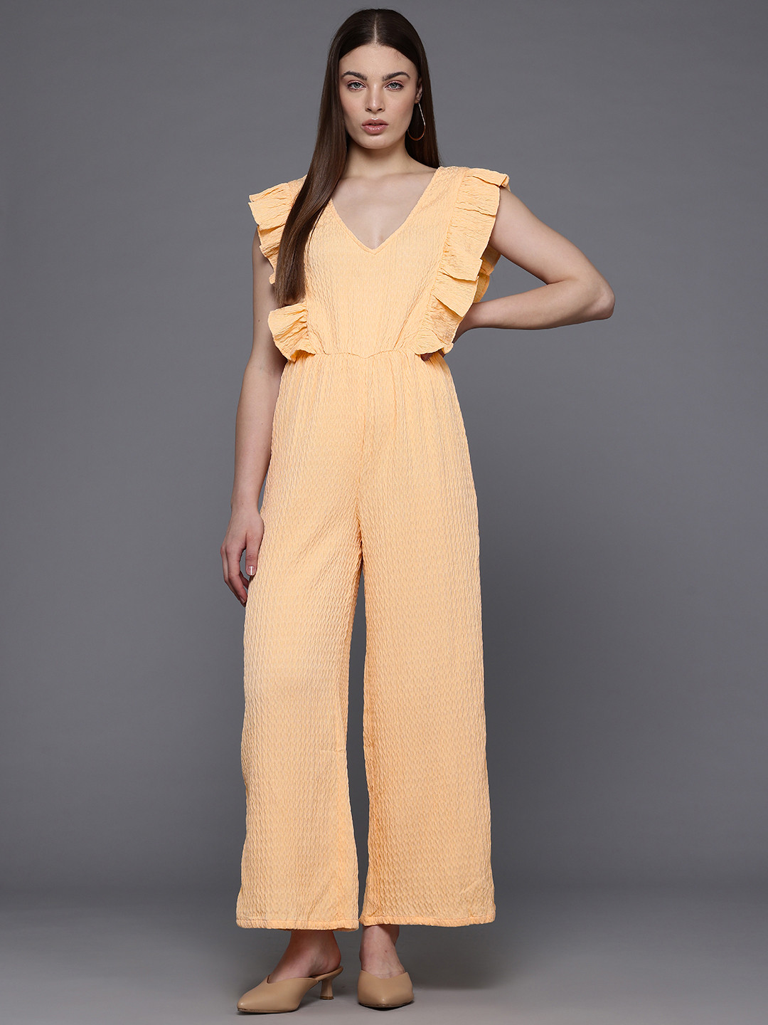 Freehand by The Indian Garage Co Basic Jumpsuit with Ruffles