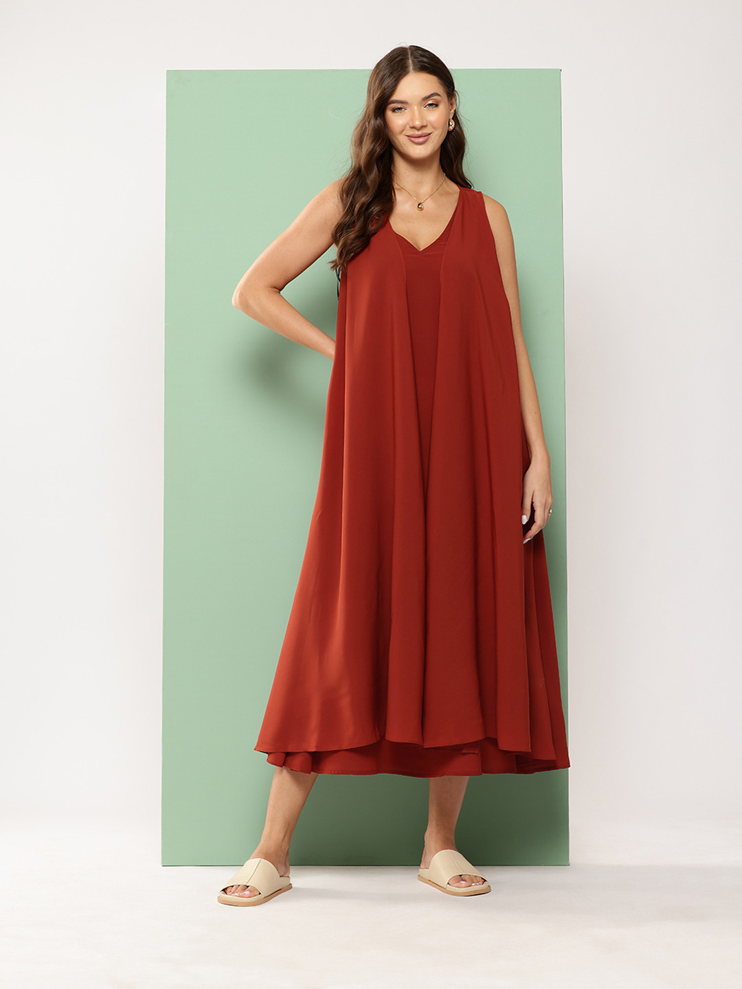 Killer Layered A-Line Midi Dress