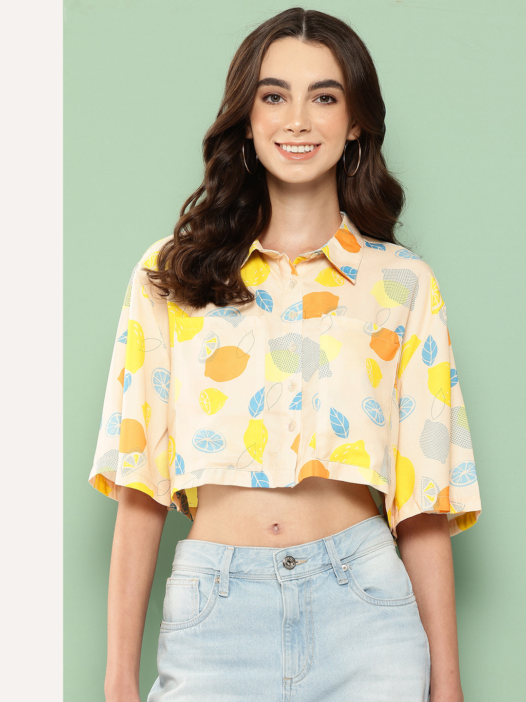 Killer Conversational Printed Drop-Shoulder Sleeves Boxy Fit Shirt