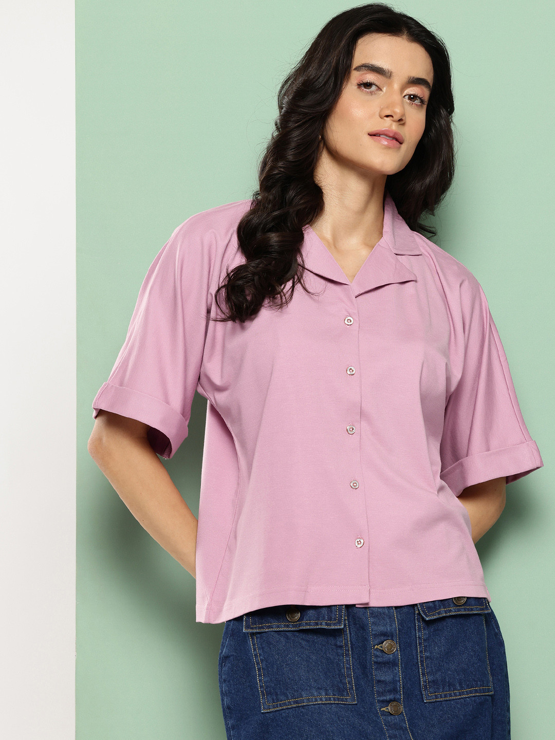 Killer Cuban Collar Extended Sleeves Casual Shirt