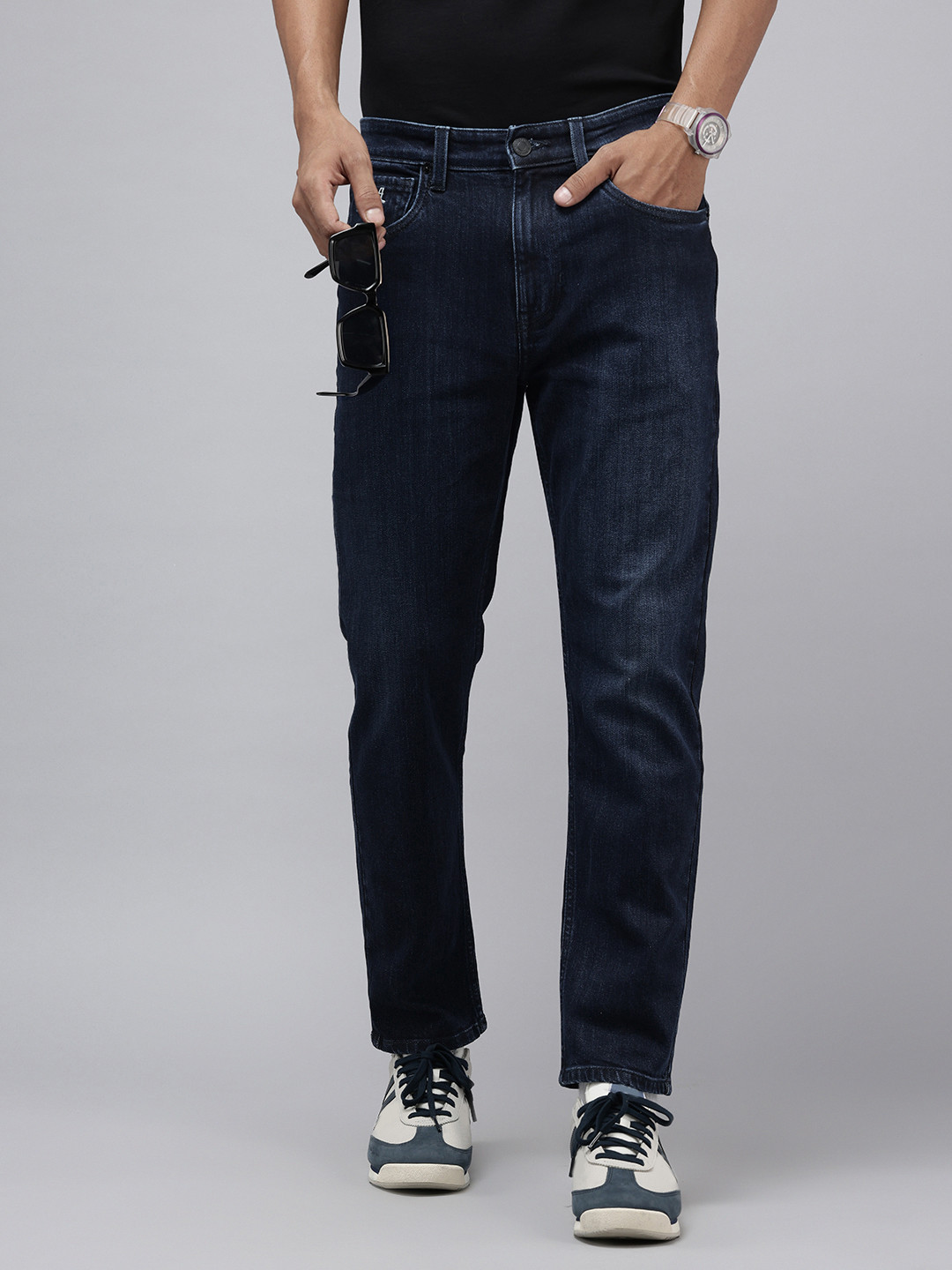 U.S. Polo Assn. Denim Co. Men Cole Skinny Fit Mid-Rise Light Fade Stretchable Jeans