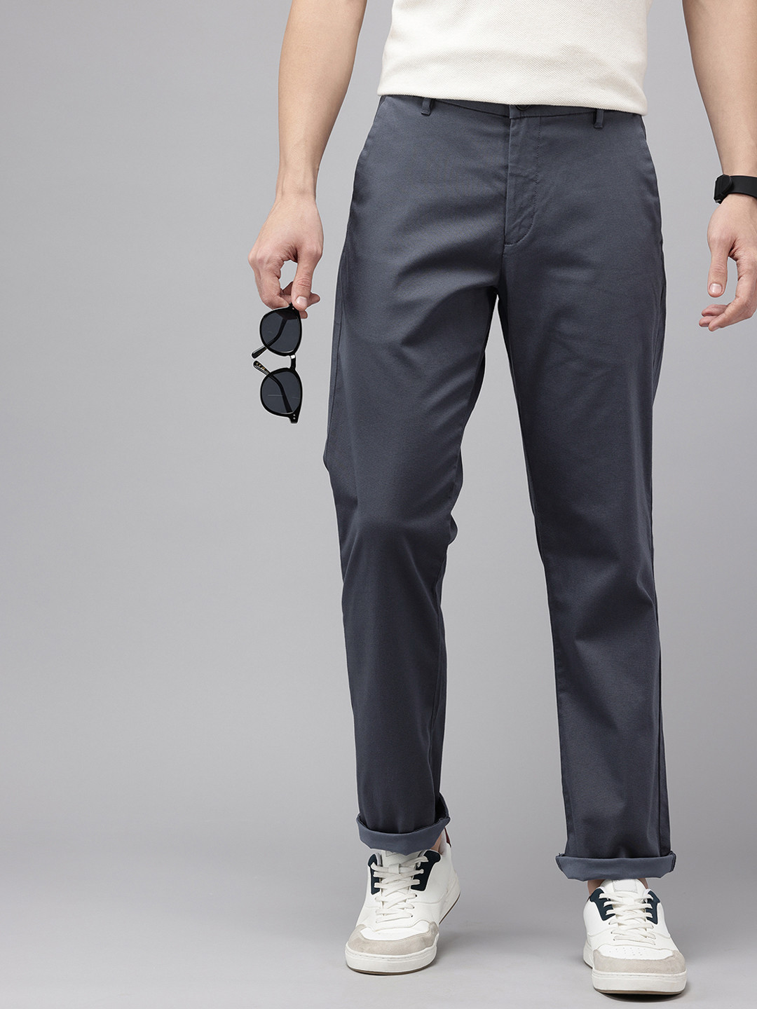 U.S. Polo Assn. Men Riley Textured Slim Fit Trousers