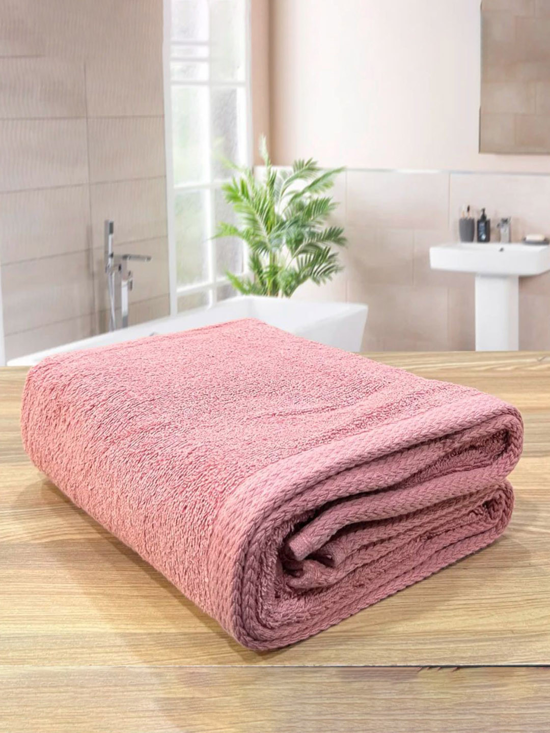 Triani Pink 1 Cotton 450 GSM Bath Towel