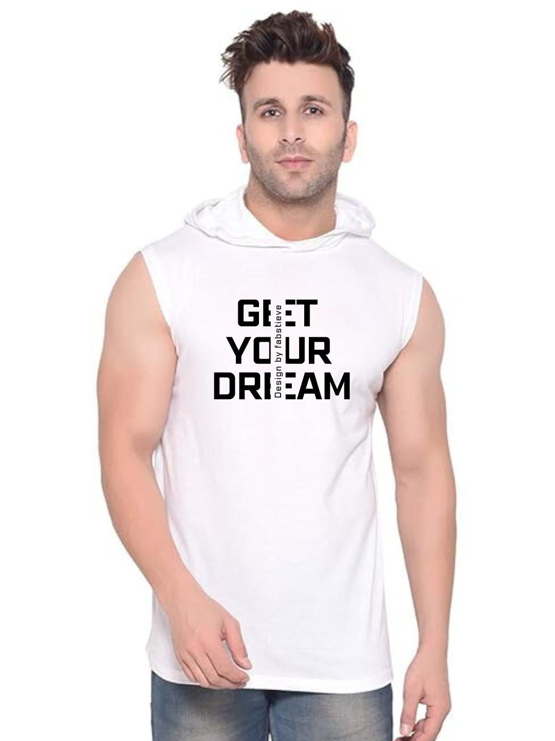 Fashnobic Before You Ask Printed Cotton Gym Vests