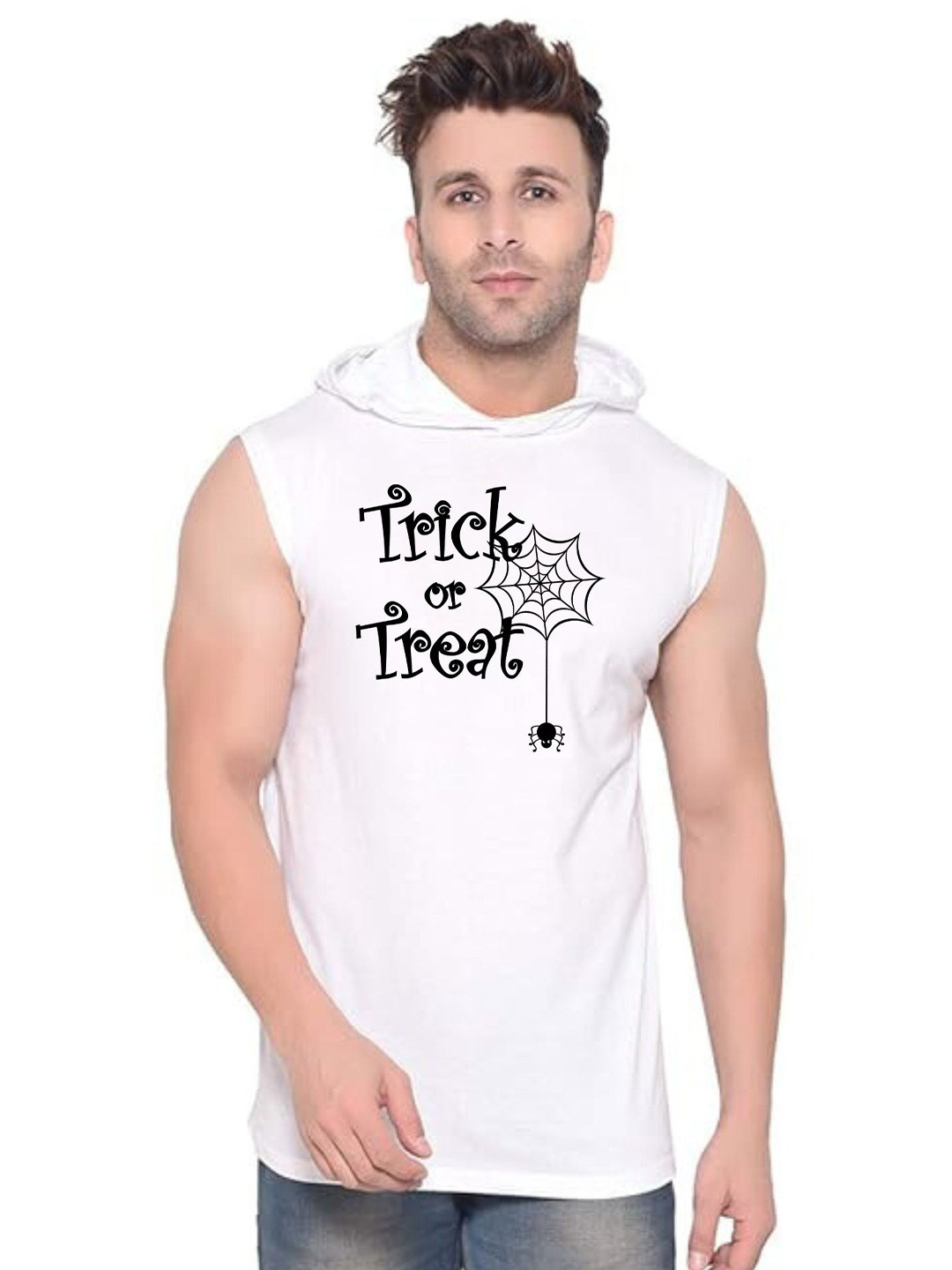 Fashnobic Trick Or Treat Printed Gym Vests