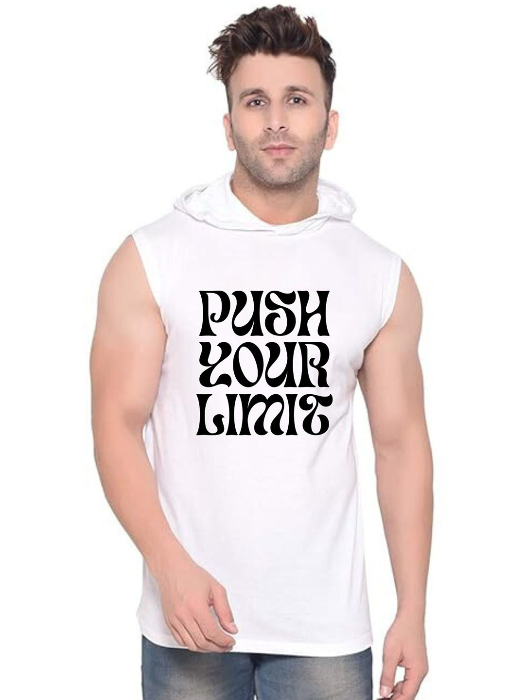 Fashnobic Push Your Limit Printed Gym Vest